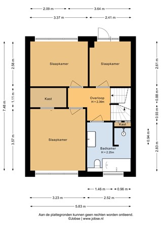 Floorplan - Noorderzate 5, 3752 GB Bunschoten-Spakenburg